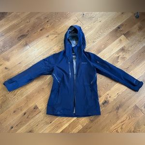 Patagonia women’s powslayer shell in navy blue size M